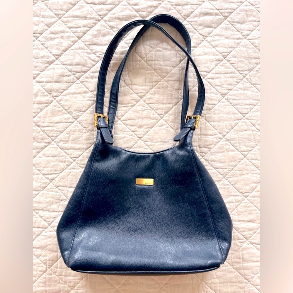 Mondani Dark Blue Leather Purse